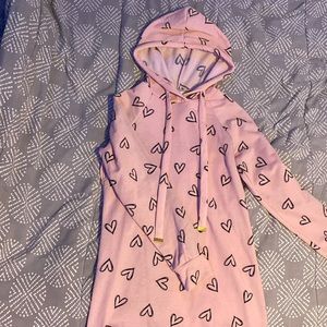 No Boundaries, Long Pink Heart Hoodie